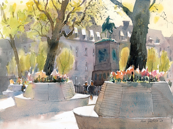 Luxembourg: Place Guillaume in spring by Alena Gastaldi, Image 1.
