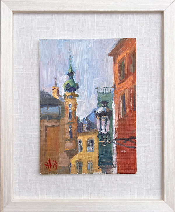 Luxembourg: Rue Du Nord. 27x21.5 (framed), oil by Alena Gastaldi, Image 3.