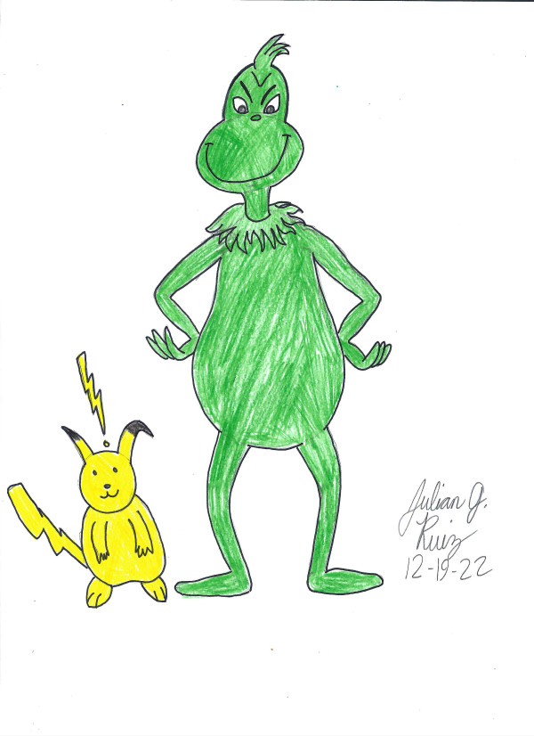 Grinch and Pikachu by Julian Ruiz
