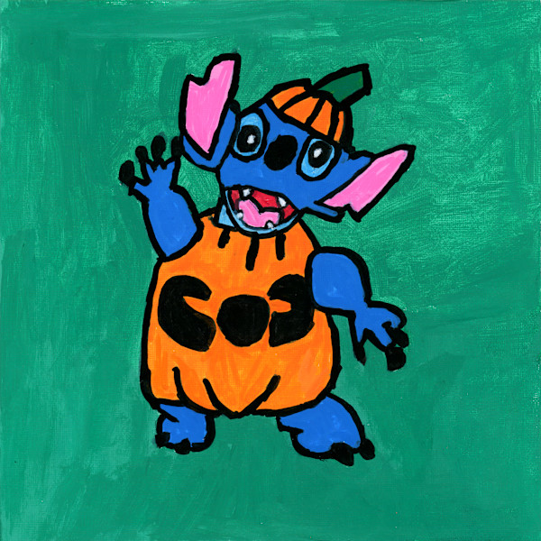 Stitch Pumpkin by Clarissa Arechiga
