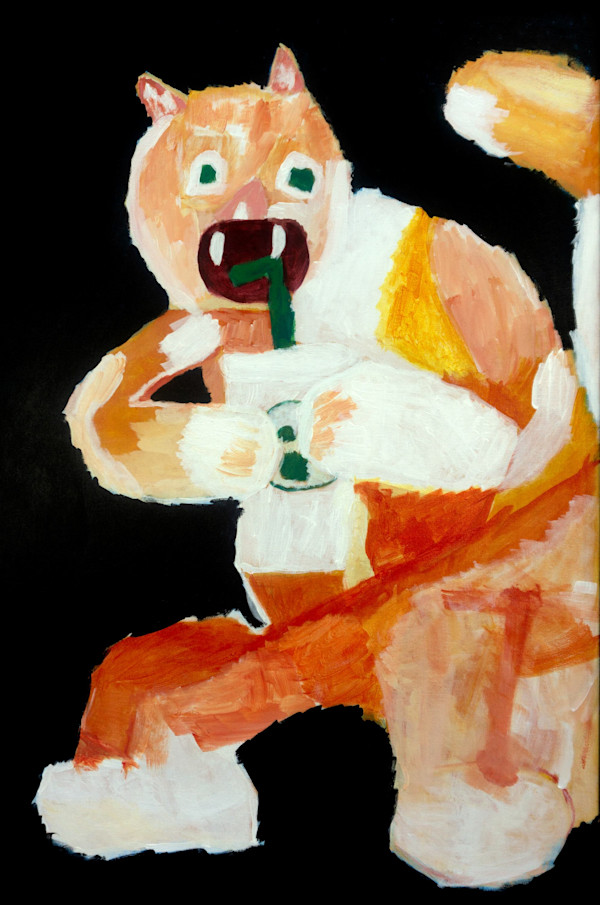 Cat Devouring Starbucks by Samantha Giannini, Image 1.