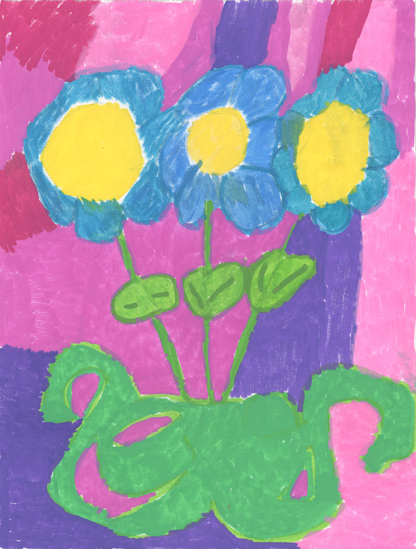 Untitled (blue flowers) by Samantha Giannini