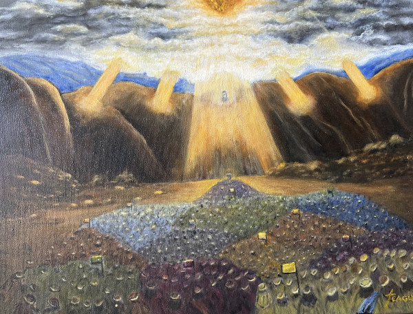 MOSAIC COVENANT - Moses On Mt Sinai by Peggy Teague