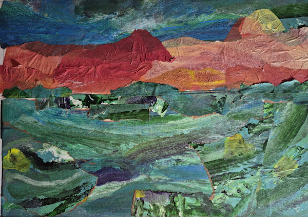 Moon Rise Over Red Earth Green Sea by J. Patrick Bowman