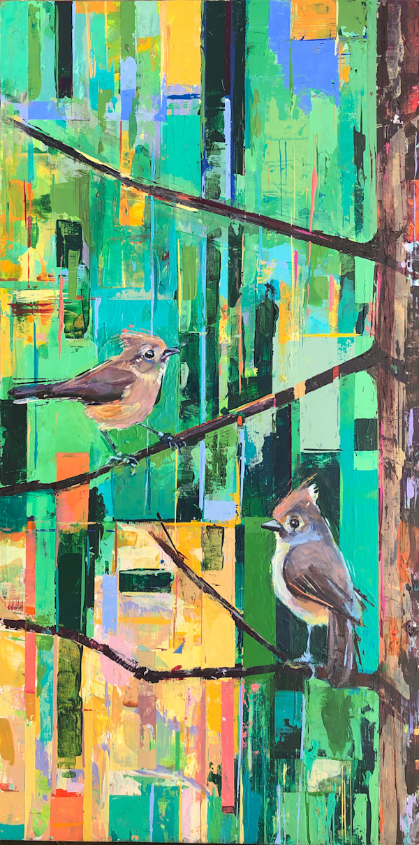 Oak Titmice by Shannon Abbey