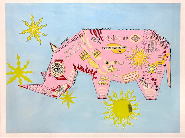 Rblr logo rhino Keith haring insprired by Leny Gerard Behar, Image 1.