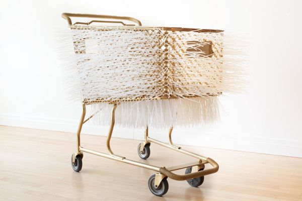 Porcupine Zip Tie Emotional Baggage Cart by Theda Sandiford