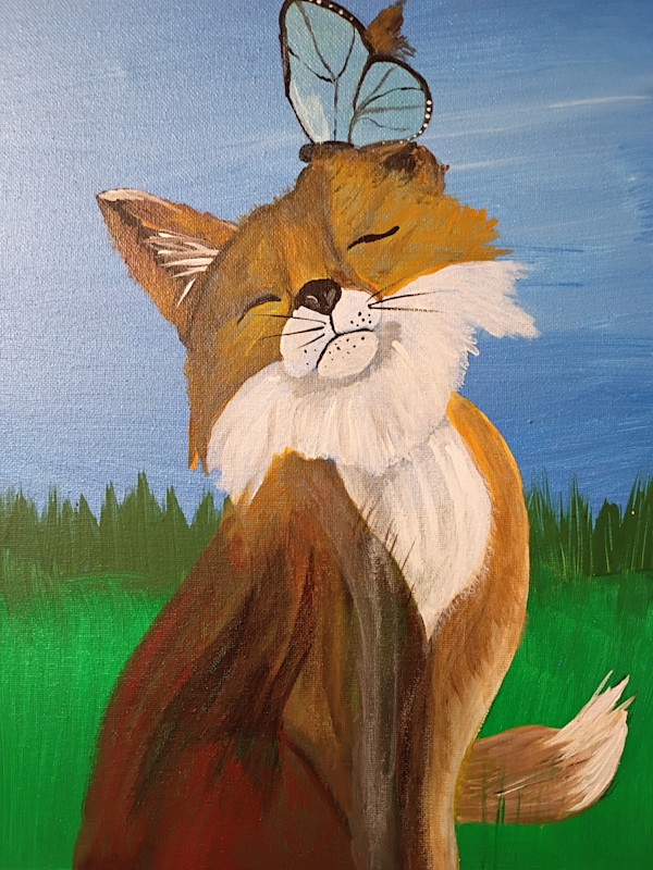 Fox with Butterfly by Bobby Bryan, Image 1.