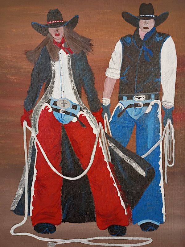 Cowboy with cowgirl by Bobby Bryan, Image 1.