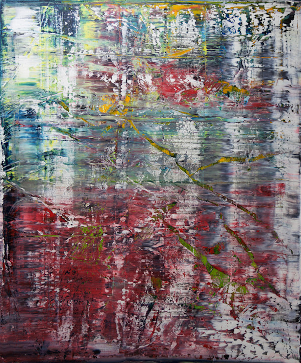 abstract grey red by Harry Moody