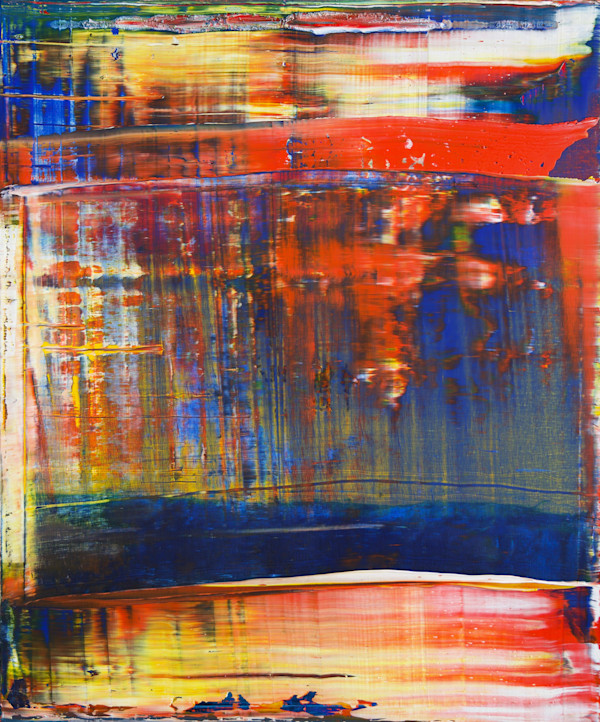 abstract red yellow blue by Harry Moody