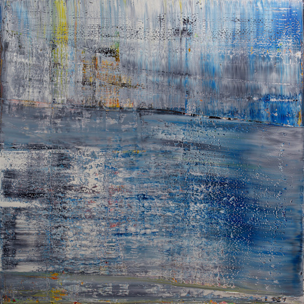abstract with blue by Harry Moody