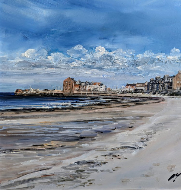 Blue Sky North Berwick Shore by Allison Young