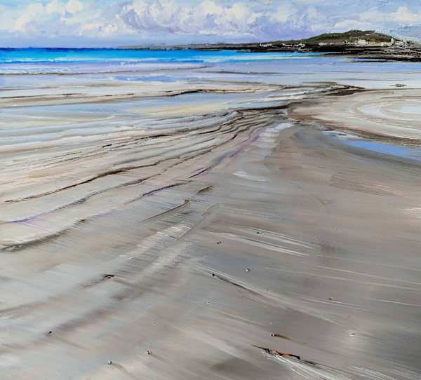 Rippled Shore Crossapol Tiree 30 x 30 unframed on easel by Allison Young