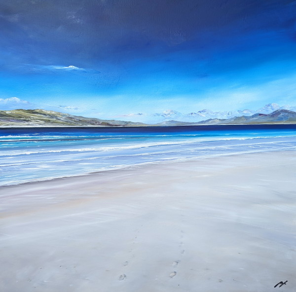 Footprints Luskentyre by Allison Young