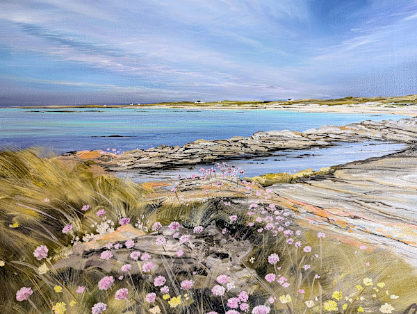 Sea Pinks and Blue Sky Tiree by Allison Young, Image 12.