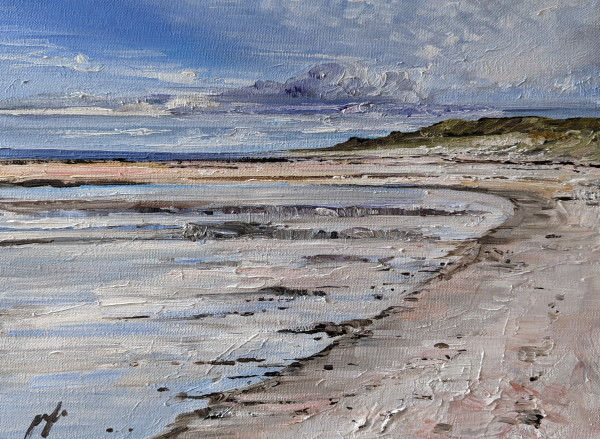 Pale Blue Sky Cocklawburn Beach by Allison Young