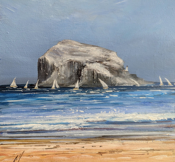 Bass Rock and Yachts by Allison Young