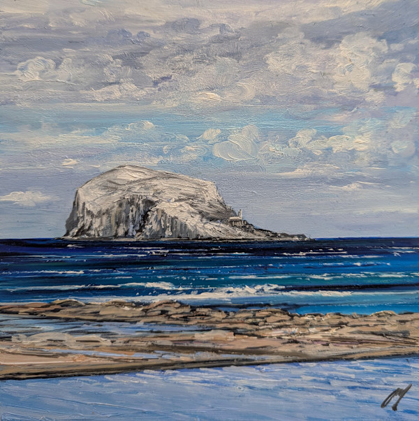 Bass Rock from the East Beach North Berwick by Allison Young