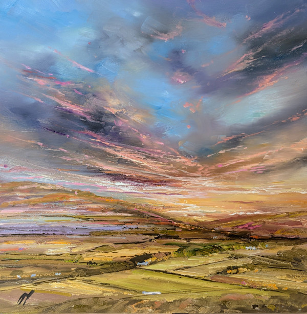 Summer Sky Ochil Hills from Crieff by Allison Young