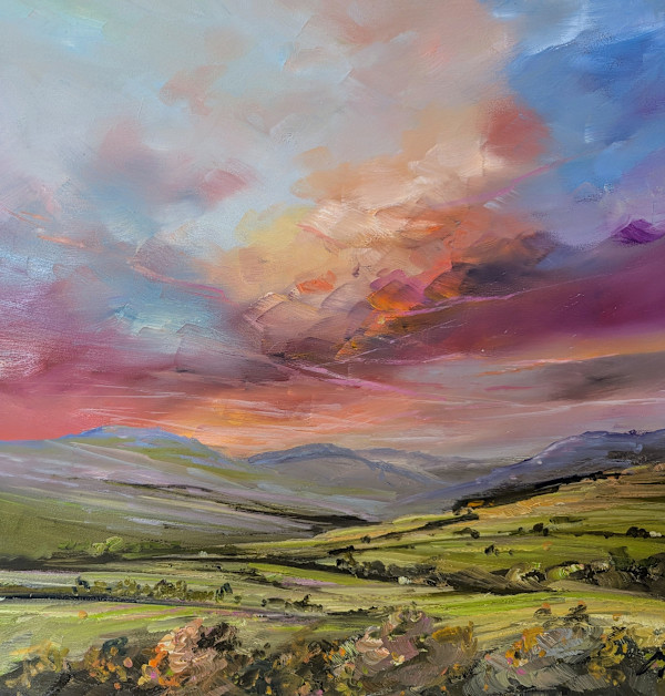Amber  Sky (View from Crieff) by Allison Young