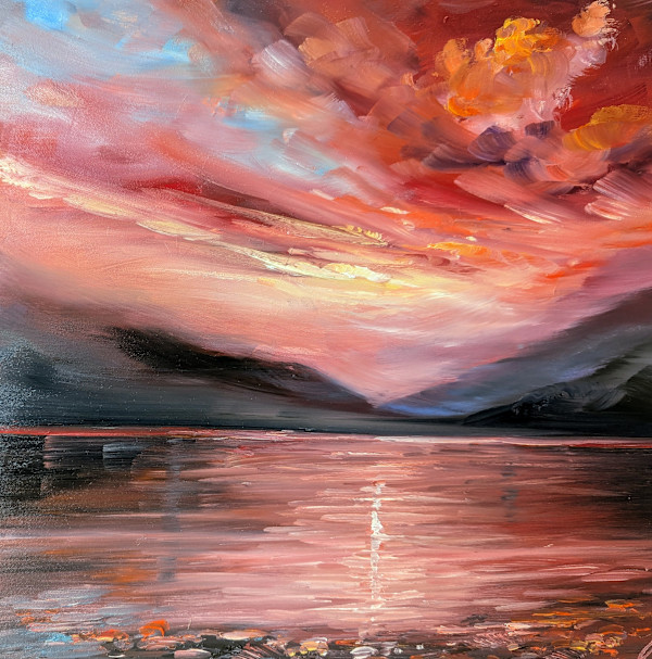 Amber Sky Lochearnhead by Allison Young