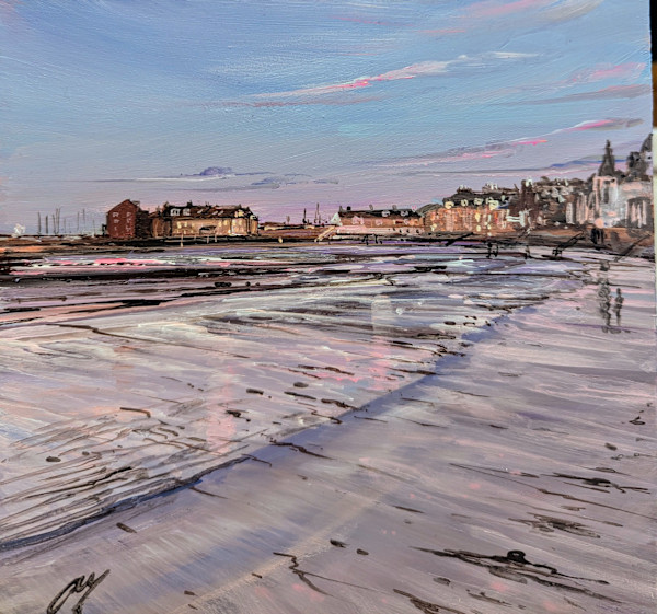 Sunset reflections North Berwick by Allison Young