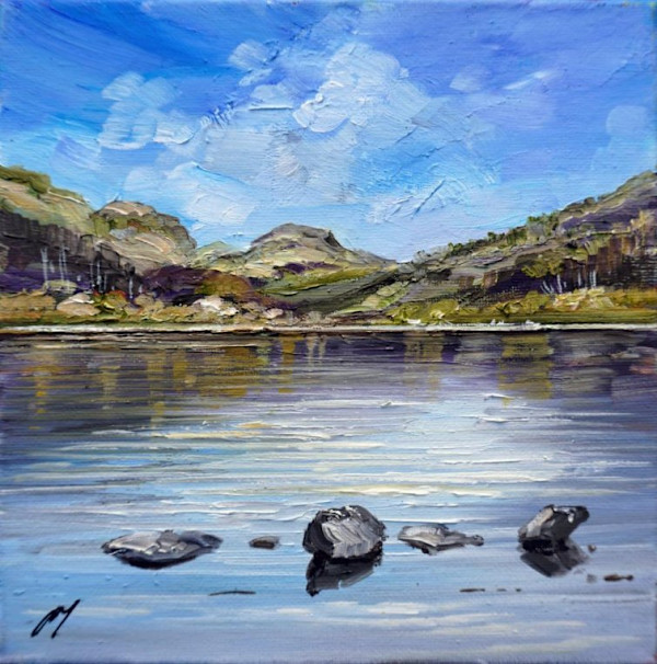 Stepping Stones Loch Lubnaig by Allison Young