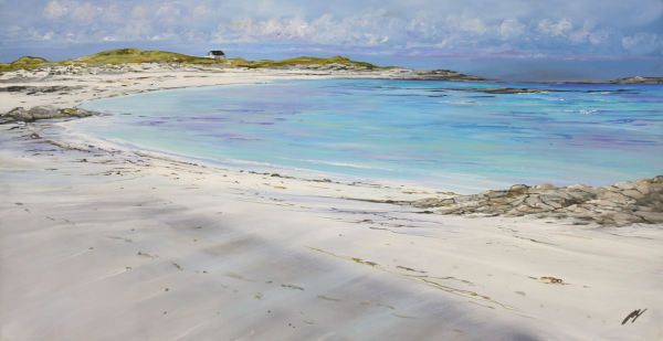 White House at Caolas, Tiree (Blue Sky) by Allison Young