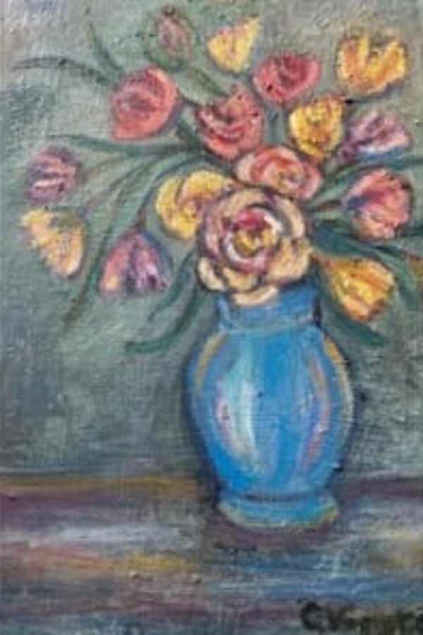 Blue Vase by Christien Vorster