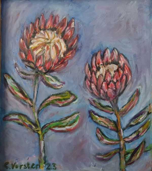 Childlike Faith (small Proteas) by Christien Vorster