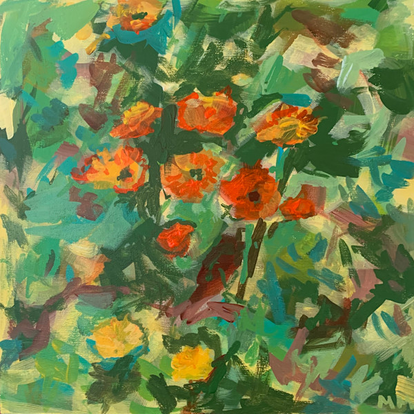 Orange Flowers by Marie Kathleen Moone