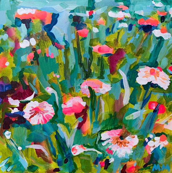 Pink Flowers by Marie Kathleen Moone