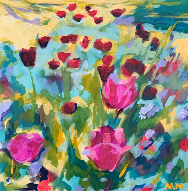Violet Tulips by Marie Kathleen Moone
