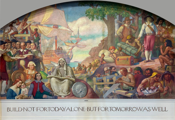 Founding of Gloucester, MA by Charles Allan Winter