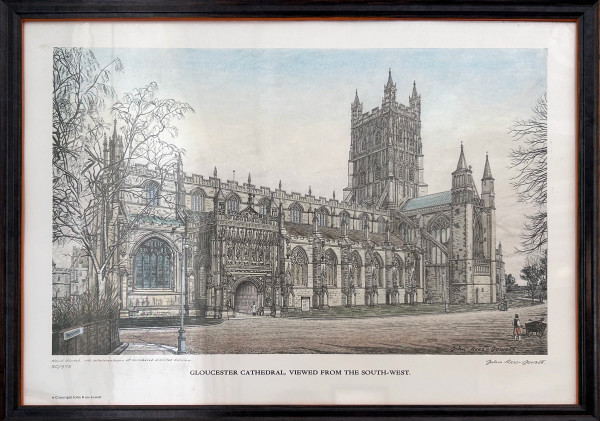 Gloucester Cathedral, viewed from the South-West by John Rees-Jowett