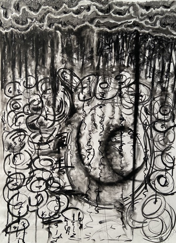Ombaashi  (Ojibwe for s/he it (animate) is blown up in the air, lifted by the wind, flies, sails or soars upward.) by Kristin Halladay