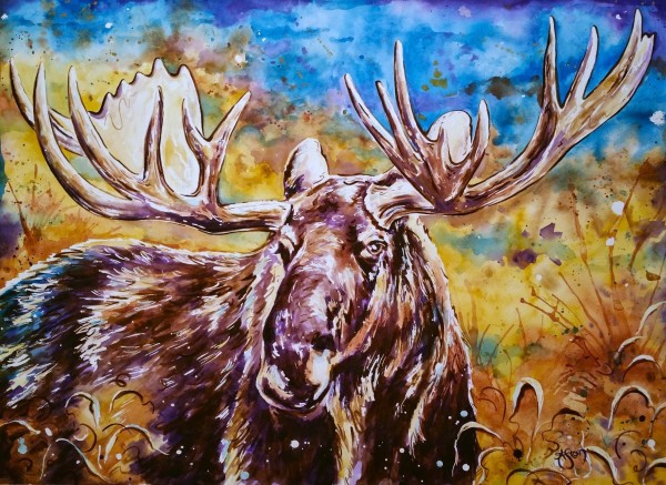 MISSOURI RIVER MOOSE by Afton Ray-Rossol