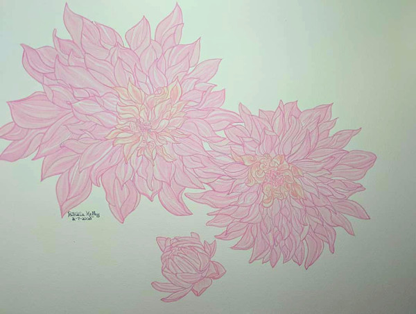 Pink Dahlia by Patricia A Kelley