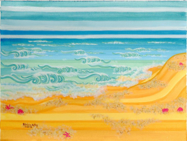Striped Beach by Patricia A Kelley