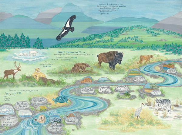 Modern Perspective II, Endangered Species in US National Parks by Patricia A Kelley