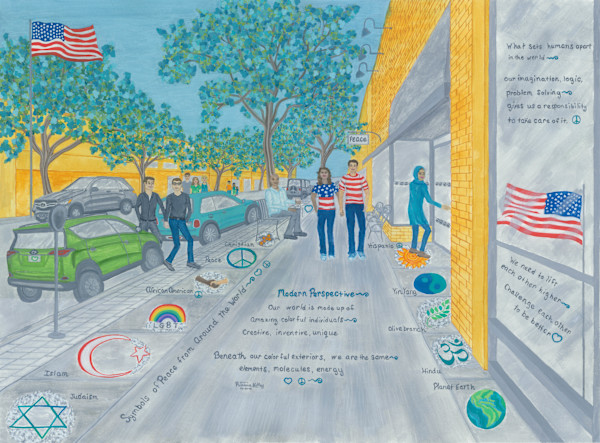 Modern Perspective I, Symbols of Peace from Around the World by Patricia A Kelley