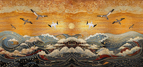 Gannets Diving in a Summer Evening by Georgia Allan-Hadley, Finn MacLeod