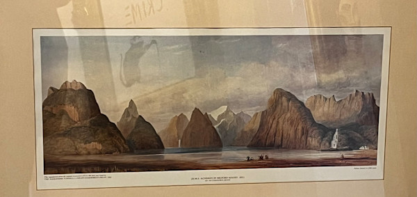 Milford Sounds with survey ship H.M.S Acheron by Sir Frederick John Owen Evans