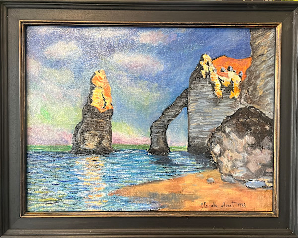 The Needle of Étretat after Claude Monet by David Henty
