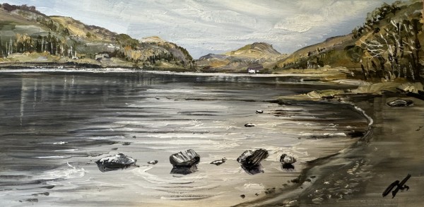 Rocks On The Shore, Loch Lubnaig by Allison Young
