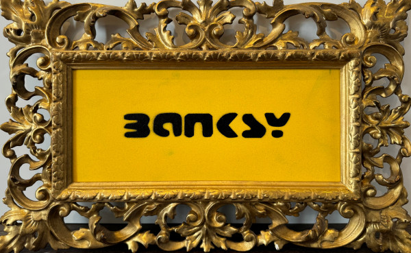 'Banksy Yellow' In The Style of Banksy by David Henty