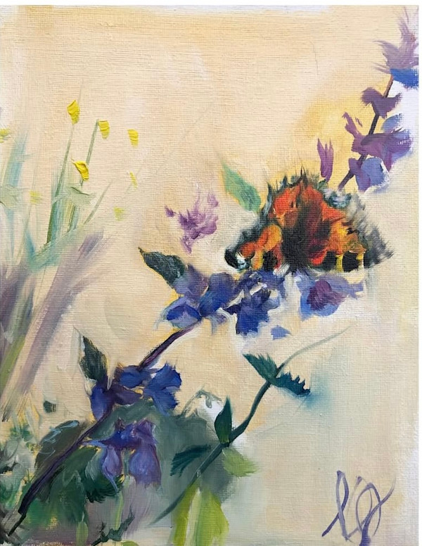 Catnip & Painted Lady by Louise Ogilvy