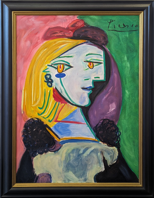 'Girl With A Red Beret and Pompom' After Pablo Picasso by David Henty