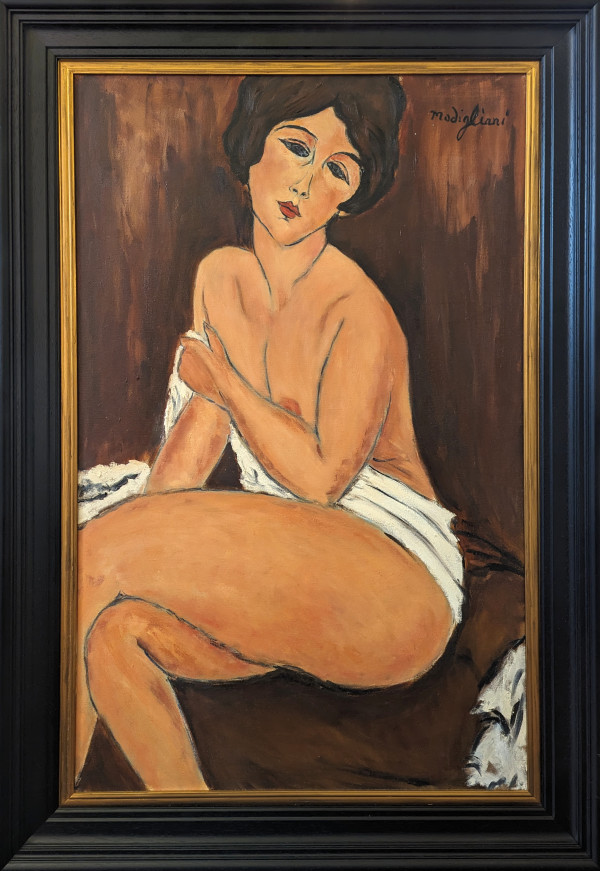 'Sitting On A Divan' After Modigliani by David Henty